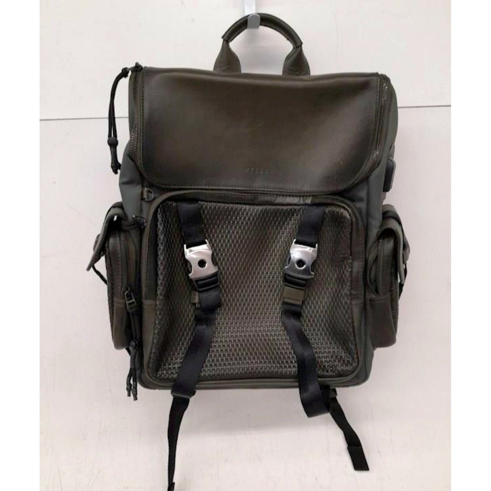 VELEZ Artisan Leather Backpack Dark Gray Laptop Travel Carry On Business Bag